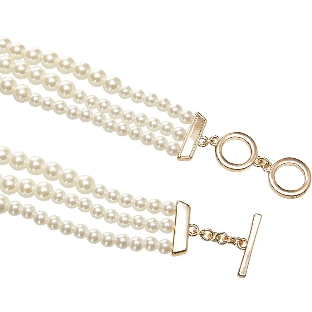 Anne Klein Triple Strand Pearl Necklace